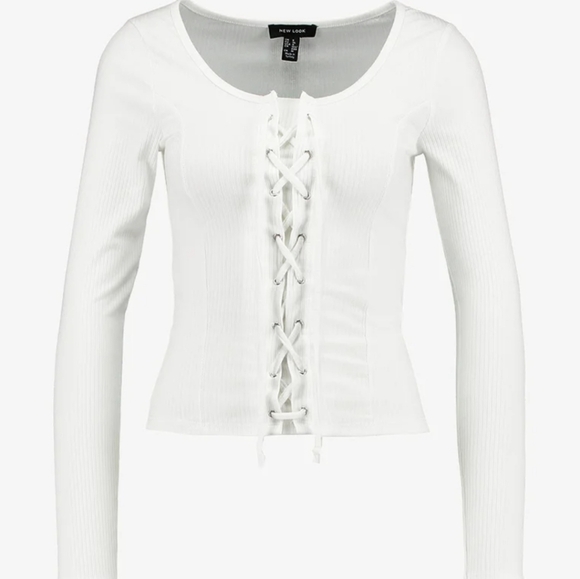 New Look Tops - New Look Lattice Front Long Sleeve Top 8